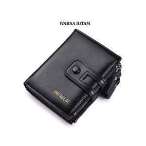 DOMPET UANG JINBAOLAI BANYAK RUANG PENYIMPANAN ADA RESLETING KULIT KUALITAS PREMIUM