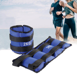 (2 Pcs x 0.5kg/ 1kg/1.5kg ) Ankle Weight Wrist Sand Bag Adjustable Arm Leg Running Brisk Walk Exercise Sandbag綁腿沙袋負重跑步訓練