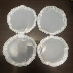 Cetakan Resin Coaster Geode Gerigi Bentuk Bulat Geoda Bergerigi RANDOM Tatakan Gelas Alas Mug Vas Irreguler Bergerigi Bahan Silicone Karet Silikon Lentur Elastis Anti Lengket Mudah Dilepas