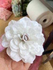 Đầu bông hoa giả Cúc Mặt trời vải lụa bông to 10cm- vải lụa 7 lớp Phụ kiện trang trí