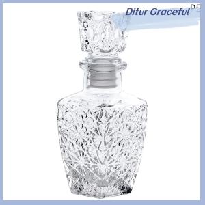 Ditur 1Pc 100 150ml Transparent Cup Whiskey Decanter Party Barware Whiskey Bottle For Liquor Scotch Bourbon Barware