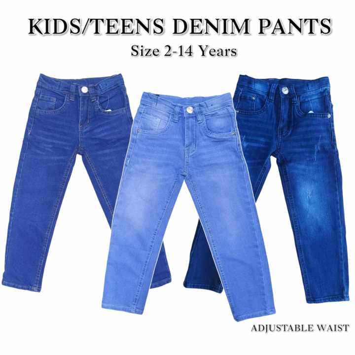 MAONG PANTS FOR BOYS KID - DENIM PANTS- KIDS/TEENS PREMIUM QUALITY DENIM PANTS -  [AGE 2-14 YEARS]