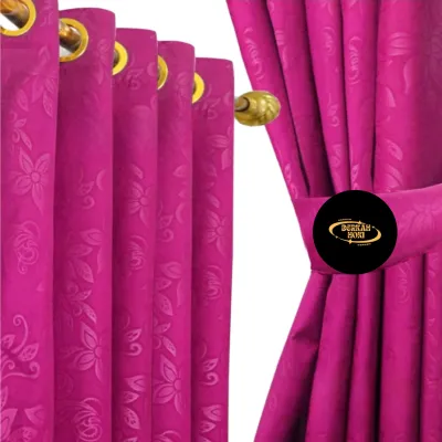 2 PCS GORDEN JENDELA PINTU SMOKRING 10 ring Minimalis- Emboss Polos Promo Murah-Gordeng jendela