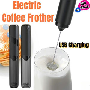 New Handheld Electric Coffee Frother with Storage Cover Automatic Milk Foamer Cream Whisk