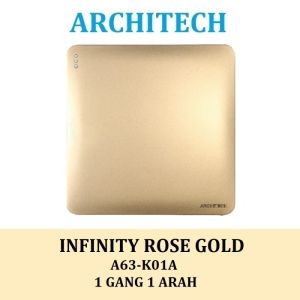 ARCHITECH INFINITY A63-K01A GOLD Sakelar/CETEKAN Lampu 1 Gang 1 Arah