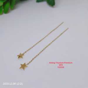 Anting Jurai Titanium Premium Perhiasan Aksesoris Lapis Emas Terlaris Anti Karat Anti Luntur