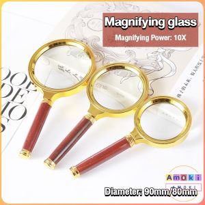 Amoki Handheld Magnifier Mini Pocket Microscope Reading Magnifying Glass Lens Loupe 10X Diameter