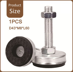 ขาฉิ่งปรับระดับ ขาฉิ่งเหล็ก สแตนเลส 304 M8-M16 ฝาฉิ่ง ฐานกลม สกรู ใช้กับโต๊ะ เครื่องจักร ตู้คอนโทรล มั่นคง ไม่โยกเยก