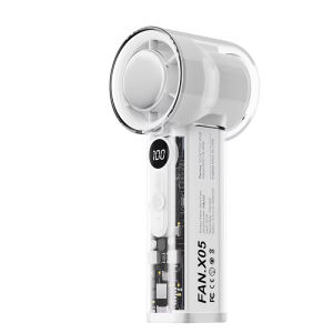 3000mAh 100 Gear Strong Wind Turbo Handheld Fan USB Rechargeable Mini Hand Fan Digital Display Turbo Fan Portable High Speed Cooling Fan For Outdoor