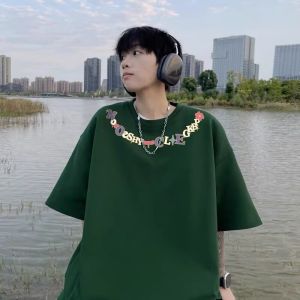 潮牌设计感短袖t恤男夏季情侣宽松休闲打底衫体恤上衣服潮高质量