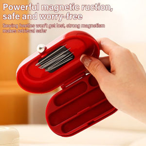 Compact and portable magnetic needle and thread box Compact and portable magnetic needle and thread box