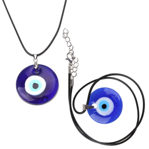 for Evil Eye Necklace for Women Men Blue Turkish Resin Leather Rope for Evil Eye Necklace Lucky for Protection Necklace