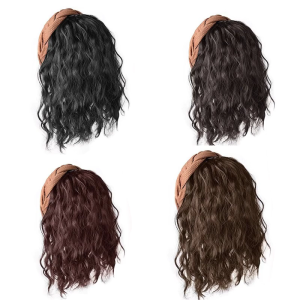 Cô Gái hairpiece tóc nối hairband coser mũ nón chignons hiển thị khuôn mặt nhỏ đa năng tóc giả xoăn mặc hàng ngày