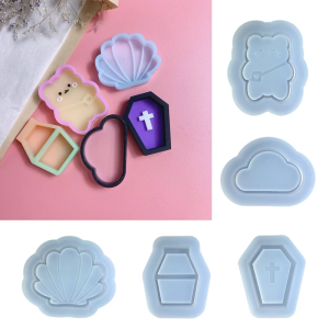 Tự Làm Họa Tiết Hoạt Hình cát lún Silicone Epoxy khuôn tự làm đồ treo móc khóa crafting khuôn cho Valentine Món quà tình yêu