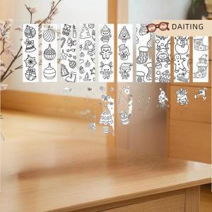 DAITING 32Pcs Giáng Sinh Phim Hoạt Hình Đánh Dấu Tối Giản DIY Dòng Điền Trống Đánh Dấu Trang Trang Trang Trí Đánh Dấu Quà Tặng Cho Cuốn Sách Người Yêu
