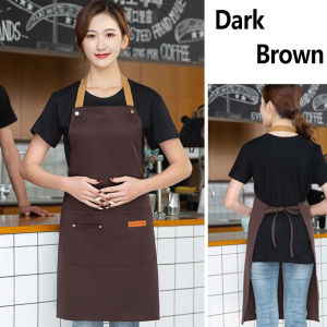 Thickened Canvas Apron for Cooking Water Proof Kitchen Apron with Pocket for Barista Kids Adult Barber Hanging shoulder