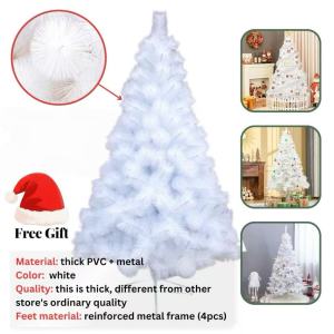 BINLU Green/White Christmas Tree SaleBig Christmas Tree 4FT 5FT 6FT 7FT 8FTXmas Tree 7ft to 8ftWhite Christmas Tree Full SetGreen Christmas Tree PVCChristmas Tree StandXmas DecorationsChristmas Decorations For Home Decor