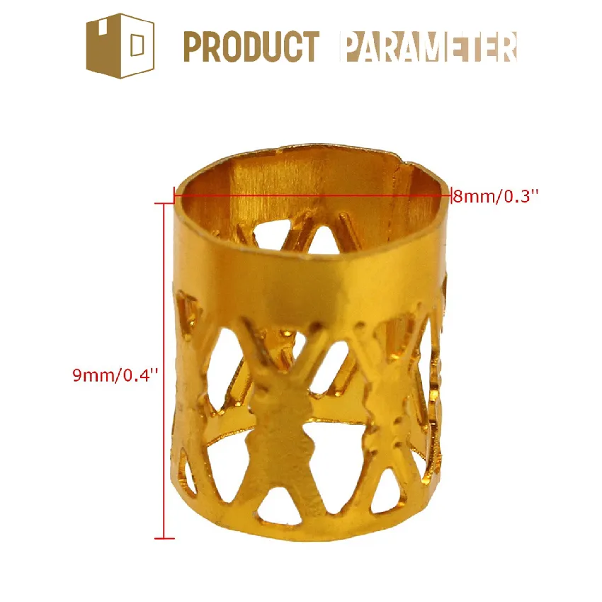 100PCs/Set Dreadlocks Beads Hair Braid Rings Clips Dread Locks