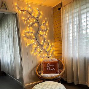 Enchanted Willow Vine Lights for Wall: 7.5FT led Twinkling Tree Branch Light for Room and Home Decor - Warm White Wall Tree Lights Lighted Garland Indoor for Halloween and Christmas Decorations