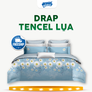 [MẪU NGẪU NHIÊN] Bộ Chăn Ga Tencel Lụa Cao Cấp Á CHÂU 3 Bề Mặt Vải Mịn Mát An Toàn Cho Da Hoa Văn Sang Trọng Tinh Tế
