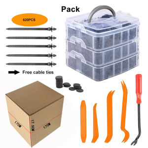 620PCS Free cable ties Mixed Auto Fastener Vehicle Car Bumper Clips Retainer Fastener Rivet Liner Car Door Trim