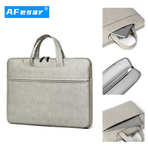 Máy Tính Xách Tay Túi Túi Đựng Máy Tính Xách Tay Chống Nước 11 12 13.3 14 15.6 Inch Túi Xách Đeo Vai Cho Macbook Air Pro M1 Lenovo Dell Asus Huawei Cặp Tài Liệu PU