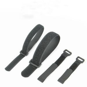 Black 2*30cm Reusable Nylon Reverse Buckle Velcro Self-adhesive  Velcro strap Cable Tie