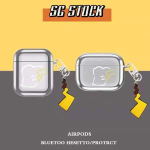 [SG STOCK]Cartoon Pikachu Case For AirPods (1st gen & 2nd&3gen) /Pro For Dust And Shock Proof Protection