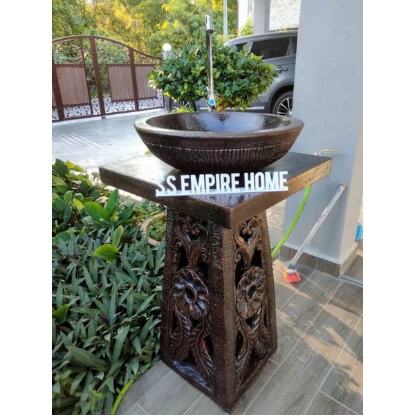 B1 Wash Basin Sink Sandstone Garden Floor Villa Balcony Hand Face