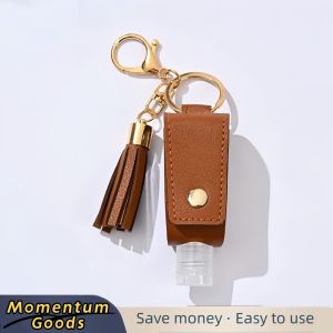 Hand sanitizer disinfection bottle portable hand sanitizer holder leather key chain