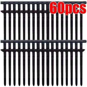 60PCS Universal Nylon Cable Tie Buckle Car Fastener Buckle Heavy Duty Self-Locking Zip Ties Holder Car Repair Wire Organizer Fastener Strap
