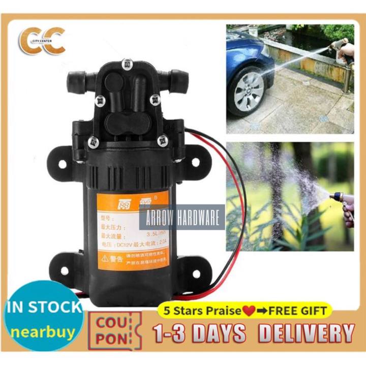DC 12V 3.5L/Min 0.48MPa 70 PSI Diaphragm High Pressure Self Priming Water Pump-i