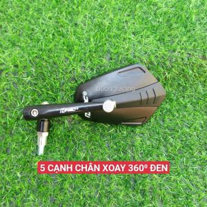 Gương chiếu hậu chân xoay 306 độ đạt chuẩn giao thông H2c- Mẫu 5 cạnh phối màu - caoduongracing phụ tùng xe máy