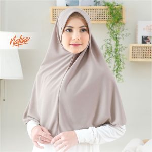 Nafisa Asha Size M | Jilbab Instan Pet Antem | Hijab Instan Bergo Kaos | Khimar Simple