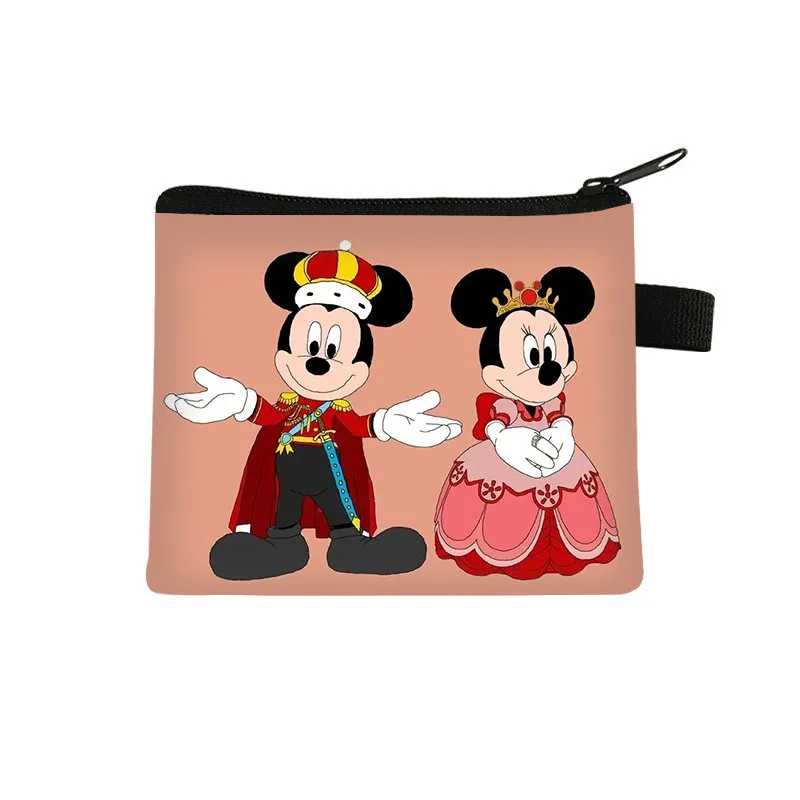Disney Mickey Mouse Wallet Kawaii Minnie Coin Purse Cartoon
