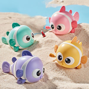 ZEEMIN Baby Toys Wind Up Fish Toys Tail Wagging Fish Kids Bath Toys Development Learning Tummy Time Crawling Toy for Babies 6 12