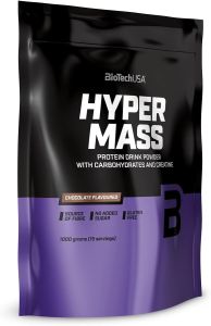 BioTechUSA Hyper Mass (Shaker Included) - Mass Gainer with Carbs & Protein | Gluten-Free | Halal | 1KG | 2.27KG