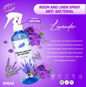 LAVENDER SWEET DREAM LINEN SPRAY AND ROOMANTI BACTERIAL 250ML FREE HADIAH