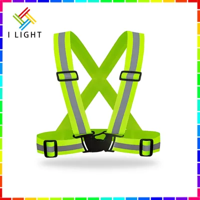 （Fast Delivery）Safety Reflective Vest Strap Adjustable Safety Warn Vest Strap Elastic High Visibility