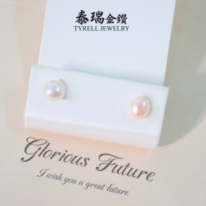 Tyrell Fresh Water Pearl Earring 6mm | 淡水珠耳环 6mm