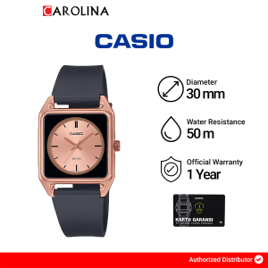 Jam Tangan Pria Casio MTP-B170-5E Rose Pink Dial Black Resin Band