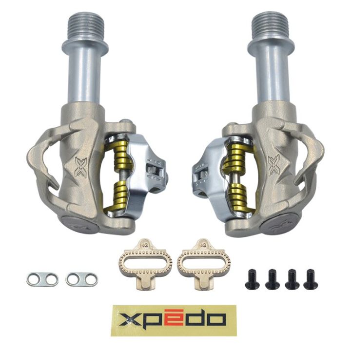 dhkll Wellgo Xpedo RF S1 Self Locking Pedal Cr Mo Spindle MTB Road Bicycle Seal DU Bearing AL Aolly Anti Slip Bike Pedals 244G Pair