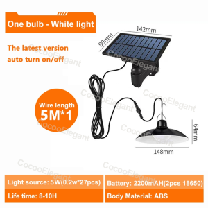 Kepala ganda terbaru lampu surya lampu outdoor solar liontin lampu ip65 air tahan air di luar ruangan lampu surya indoor