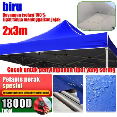 【1800D Jahitan jarum ganda】Tenda Bazar Outdoor Tenda Gazebo Tenda Lipat Anti Air / Panas Atap Tenda Lipat Tenda Bazar Gazebo Tenda Tenda Bazar Pameran tenda jualan tenda jualan bongkar pasang tenda lipat 3x3 full set tenda buat jualan segi empat