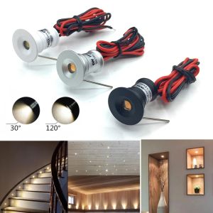 LED Spotlight 1W IP65 Recessed Downlight Indoor 12V Dimmable Spot Light Ceiling Lamp Showcase Display Staircase Lighting