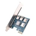 PCI Express Card Multiplier PCIE 1 to 4 USB GPU X1 X16 PCI-E Riser Card Video Card for Mining Computer Parts. 