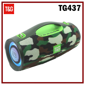 T&G TG437 TWS Loud Bass Portable Wireless Bluetooth Speaker with RGB Colorful Glare Lights and Strap