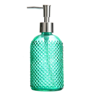 Thủy tinh đổ thêm được hộp đựng xà phòng leakproof bơm bình chứa chất lỏng cho bồn rửa Countertop 400ml phòng tắm