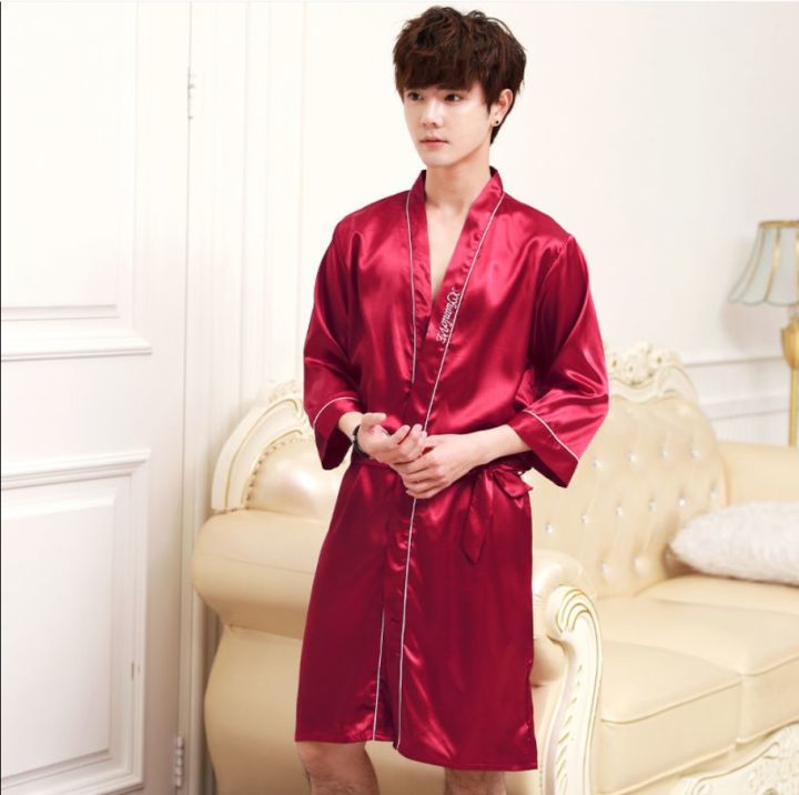 MARK LEE Men's Summer Long Sleeve Long Simple Ice Silk Thin