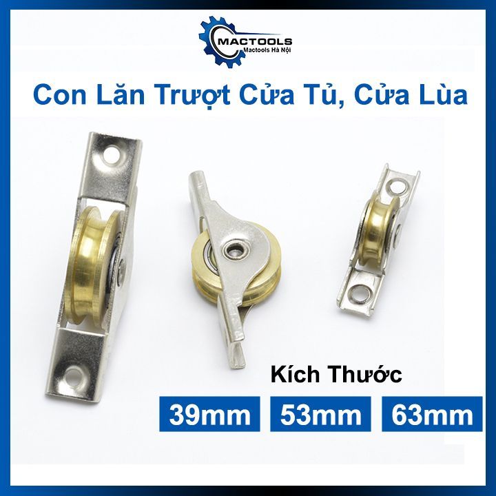 Bánh xe ròng rọc, con lăn trượt cửa tủ, cửa nhà, cửa lùa bằng đồng ...